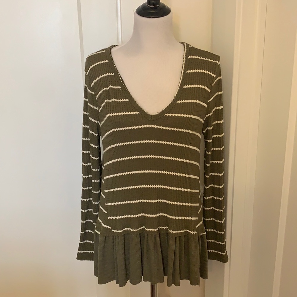 NWT Anthro peplum top